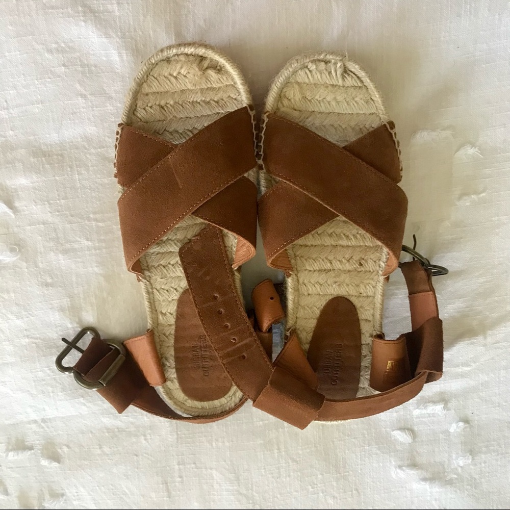 UO Suede Platform Sandals